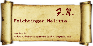 Feichtinger Melitta névjegykártya